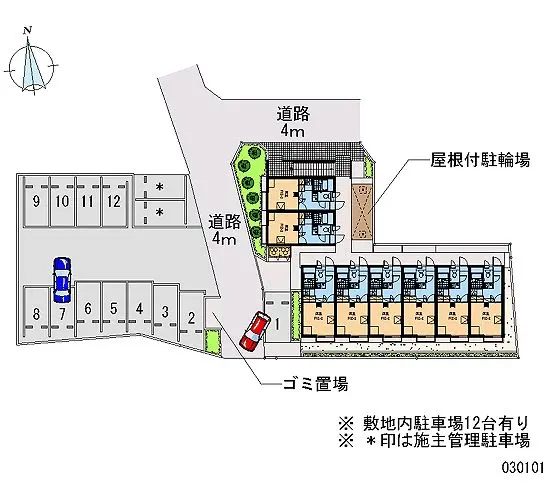 ★手数料０円★入間市鍵山２丁目　月極駐車場（LP）